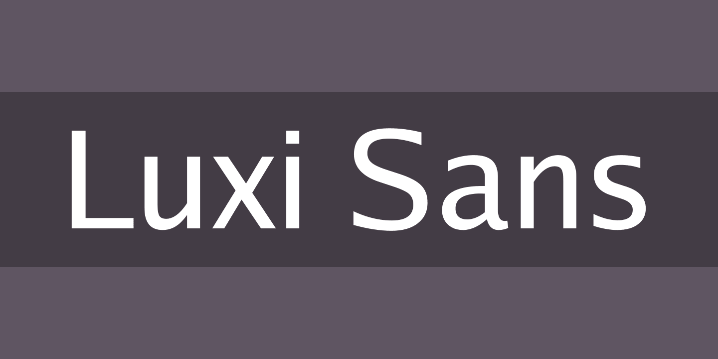 Luxi Sans Regular Font preview